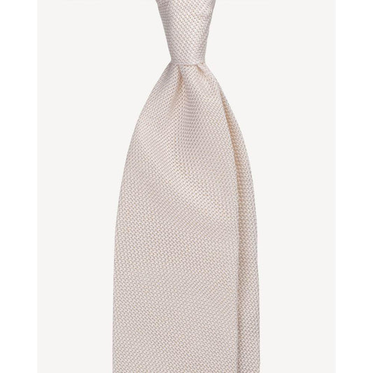 Grenadine Garza Fina Astarsız Kravat - Açık Fildişi - Bonherre