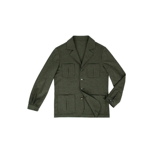 John'un Ceketi Yeşil Pied de Poule - Bonherre