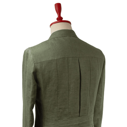 Orazio Luciano X Enis Inci - Zeytin Yeşili Hellard Saf Keten Ceket - Bonherre