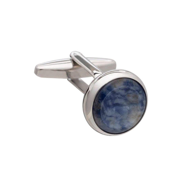 Signature Koleksiyonu No6 Mavi Aventurin ve Gümüş Kol Düğmeleri - Bonherre