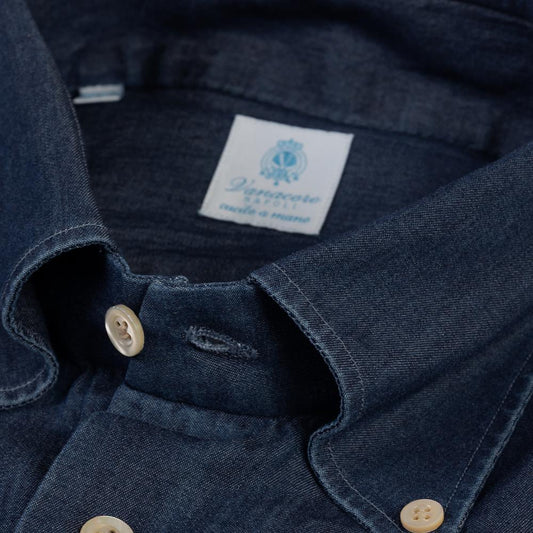 Vanacore Napoli - Koyu Denim Düğmeli Gömlek - Bonherre