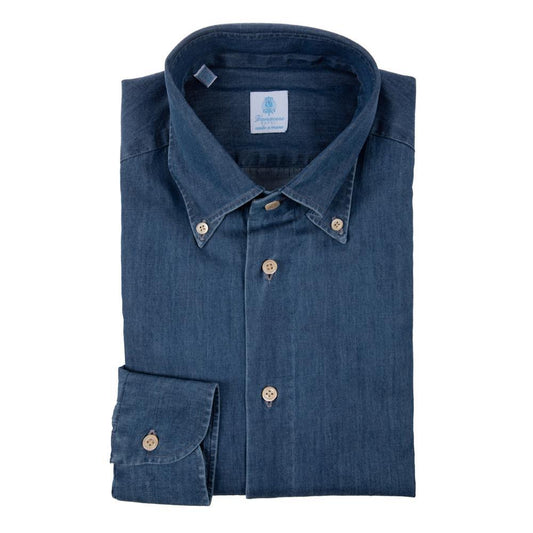 Vanacore Napoli - Orta Kot Düğmeli Gömlek - Bonherre