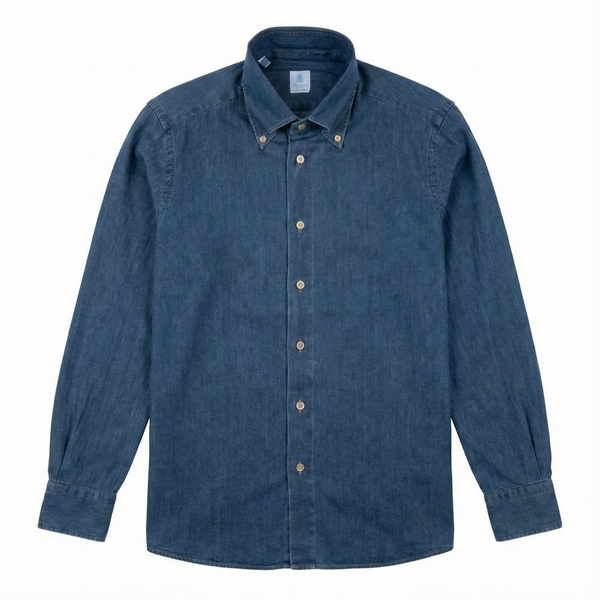 Vanacore Napoli - Orta Kot Düğmeli Gömlek