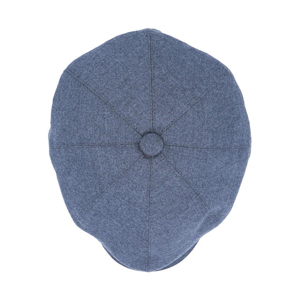 Yün 30's 8 Panel Gri Flanel Şapka