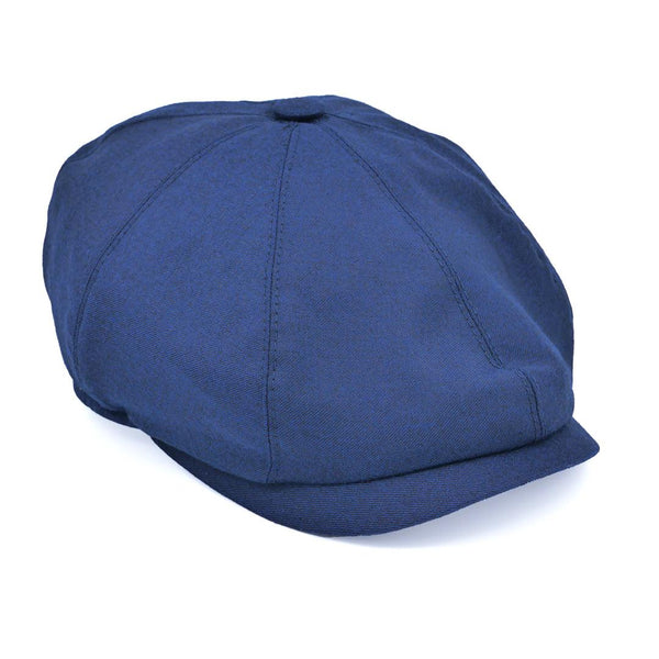 Yün 30's 8 Parça Lacivert Flanel Şapka - Bonherre
