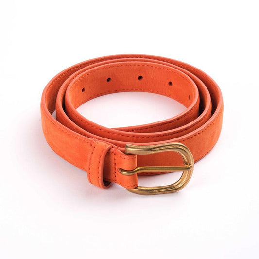 Süet Turuncu Kemer - Bonherre