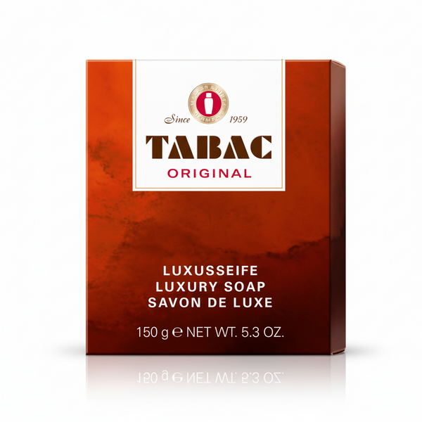 Bonherre mağazasından Tabac Original, cömert köpük sağlayan ve cildi nazikçe temizleyen 150 g lüks erkek banyo sabunu.