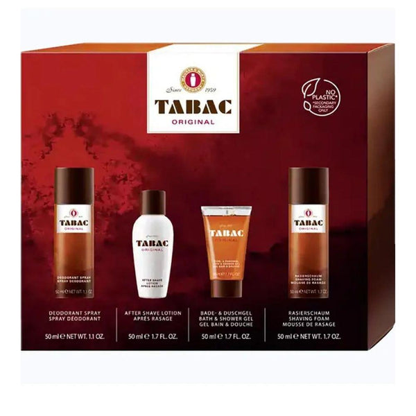 Tabac Original Deodorant Spray 50 ml+After Shave Lotion 50 ml+Bath&Shower Gel 50 ml+Shaving Foam 50 ml Erkek Bakım Seti