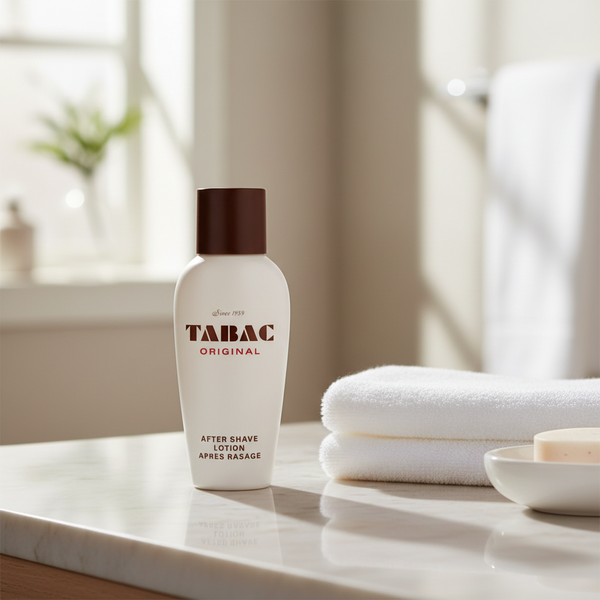 Bonherre mağazasından Tabac Original, sandal ağacı ve tütün notalarına sahip 150 ml büyük boy tıraş sonrası losyon.