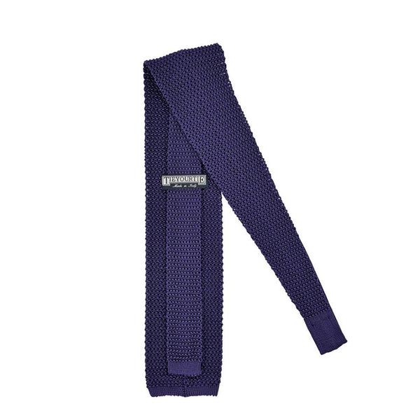 Örme İpek Kravat - Mor