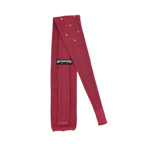 Pois Örme İpek Kravat - Pembe