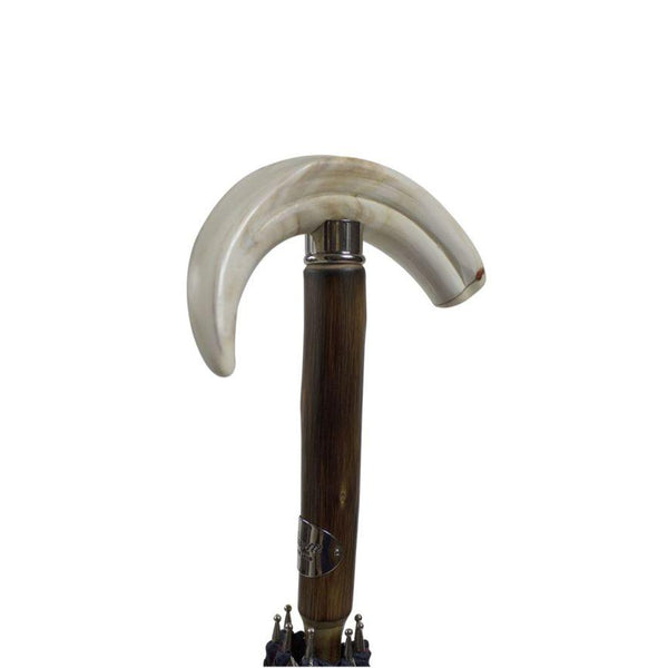 Bonherre mağazasından Pasotti Warthog Tusk, yaban domuzu dişi saplı kamuflaj desenli lüks İtalyan şemsiye.