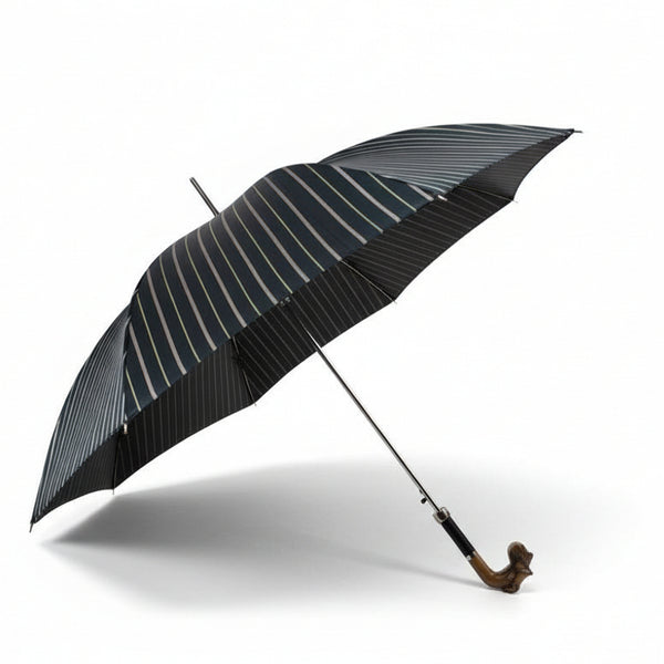 Bonherre mağazasından Pasotti Bruce 5 N49, el oyması ahşap Schnauzer başlı lüks İtalyan baston şemsiye.