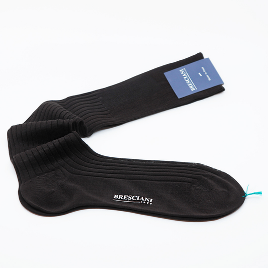 Diz Altı Çorap - Organik Mısır Pamuğu - Kahverengi - Bonherre