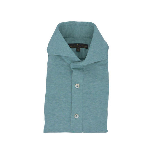 Cenova Pike Pamuk Polo Kesim Yeşil Gömlek - Bonherre