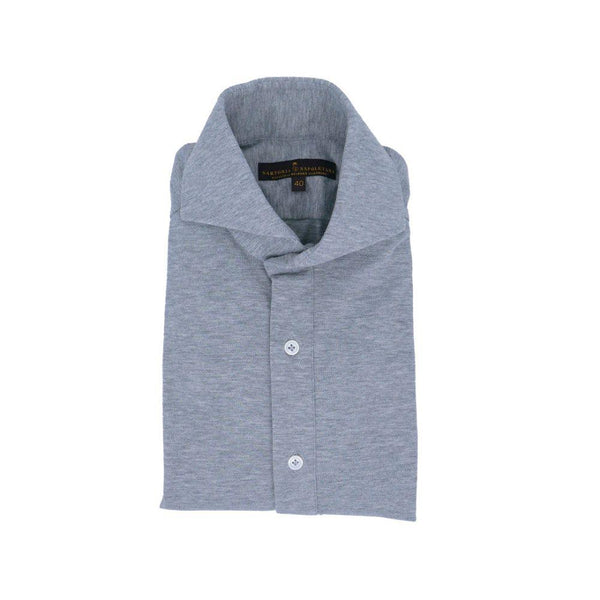 Cenova Pike Pamuk Polo Kesim Gömlek - Gri