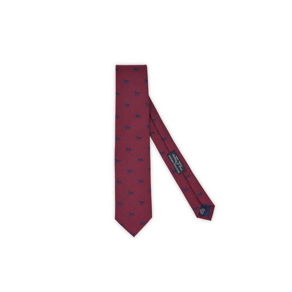 Holliday & Brown Kraliyet Atlarına Özel İpek Kravat - Kırmızı - Bonherre