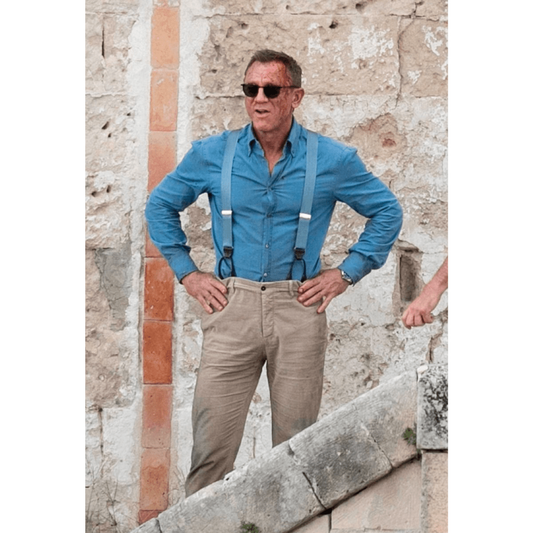 Pantolon Askısı - Lacivert Açık Mavi - Bonherre