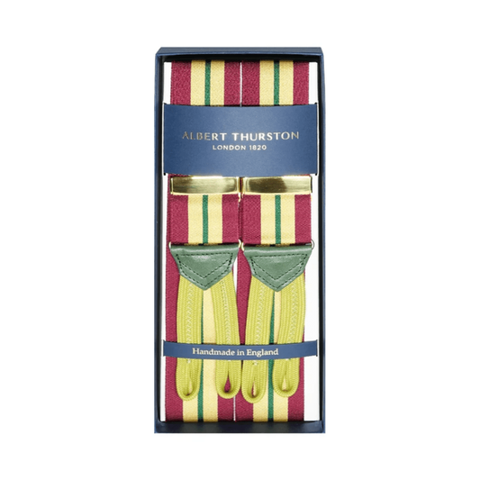 Pantolon Askısı - Bordo Sarı ve Yeşil - Bonherre