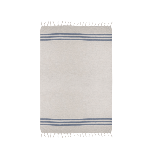 Bal Koltuk Şalı - Bej - Denim - Bonherre