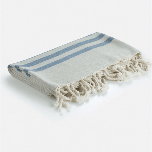 Bal Koltuk Şalı - Bej - Denim - Bonherre