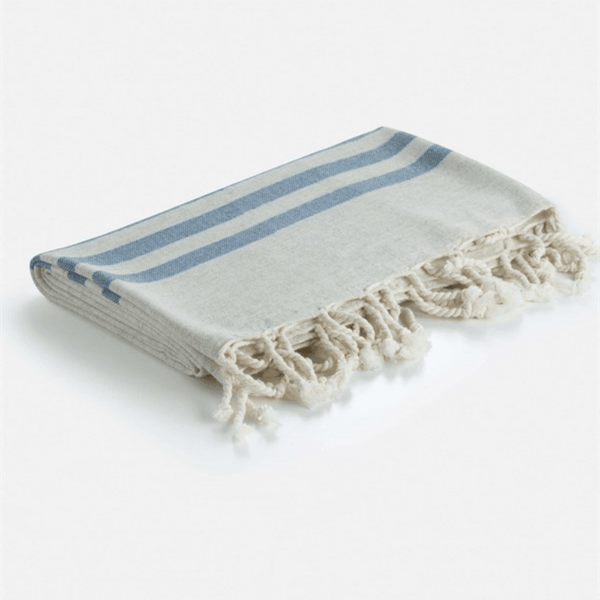 Bal Koltuk Şalı - Bej - Denim