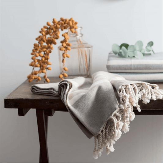 Bal Koltuk Şalı - Vizon - Bonherre