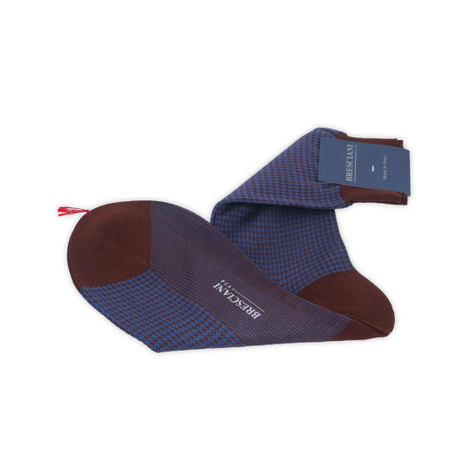 Orta Konç Çorap - Organik Mısır Pamuğu - Kahverengi Mavi - Bonherre