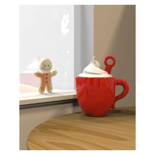 Köpüklü Fincan ve Gingerbread Anahtarlık - Bonherre