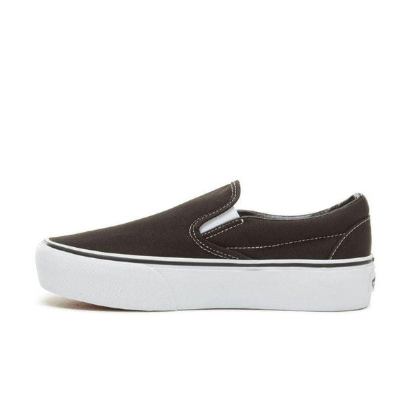 Classic Slip-On Platform Kadın Siyah Sneaker - Bonherre