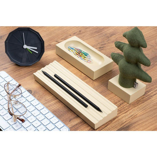 Kayigo Woody Krem Üçlü Ofis Seti - Yeşil Çam - Bonherre