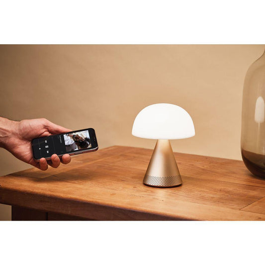 Mina L Led Lamba ve Bluetooth Hoparlör Dore - Bonherre