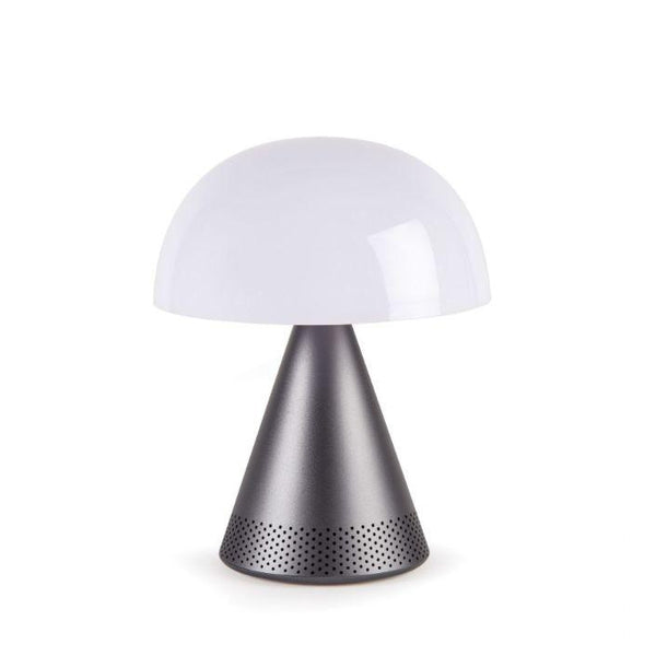 Mina L Led Lamba ve Bluetooth Hoparlör Metalik Gri - Bonherre