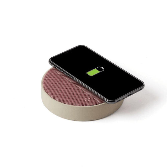 Oslo Energy Kablosuz Şarj Cihazı ve Bluetooth Hoparlör - Gül Kurusu - Bonherre