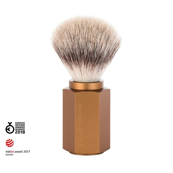 Hexagon Tıraş Fırçası - Silvertip Fibre - Bronz - Bonherre