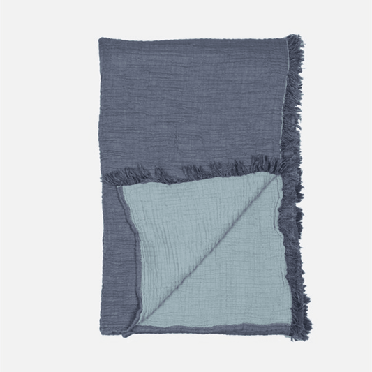 Koza Yatak Örtüsü - Denim - Bonherre