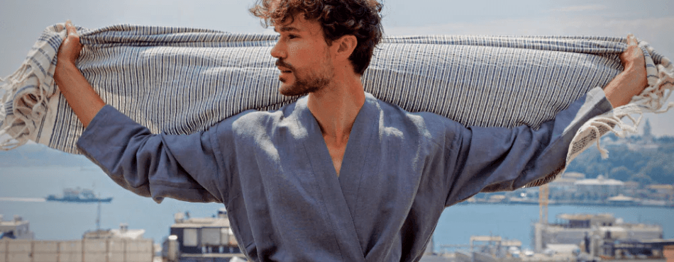 Erkek Bornoz ve Peştemal - Bonherre