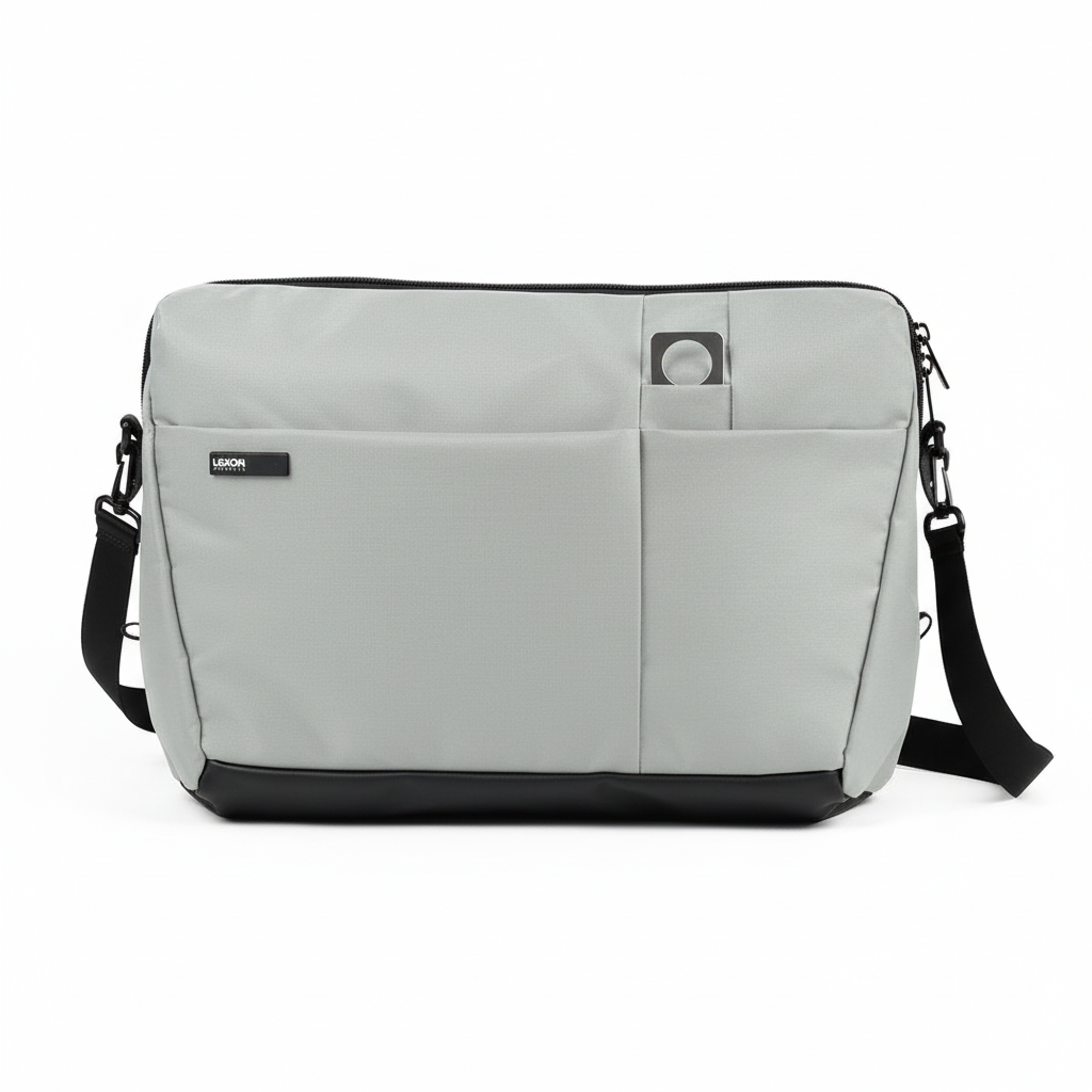 Bonherre mağazasından Lexon Apollo, gri renkli, 15 inç laptop bölmeli, yağmur korumalı bisiklet ve evrak çantası.