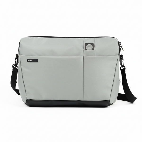 Bonherre mağazasından Lexon Apollo, gri renkli, 15 inç laptop bölmeli, yağmur korumalı bisiklet ve evrak çantası.