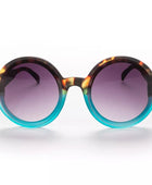 Okkia Monica Unisex Büyük Yuvarlak Güneş Gözlüğü Havana Mavisi