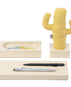 Kayigo Woody Krem Üçlü Ofis  Seti - Sarı Cactus
