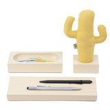 Kayigo Woody Krem Üçlü Ofis  Seti - Sarı Cactus
