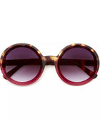 Okkia Monica Unisex  Büyük Yuvarlak Güneş Gözlüğü Havana Pembesi