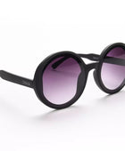 Okkia Monica Unisex  Büyük Yuvarlak Güneş Gözlüğü Siyah