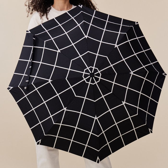 Bonherre mağazasından Original Duckhead Black Grid, kareli desenli lüks ördek başlı otomatik şemsiye.