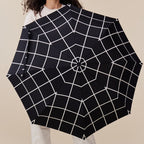 Bonherre mağazasından Original Duckhead Black Grid, kareli desenli lüks ördek başlı otomatik şemsiye.