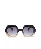 Okkia Emma Big Hexagonal Unisex Güneş Gözlüğü Siyah Ros