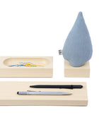 Kayigo  Woody Krem Üçlü Ofis  Seti - Mavi Ladin