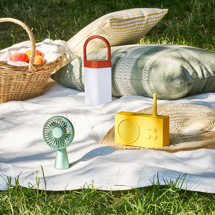 Bonherre mağazasından Lexon Wino Mint, alüminyum saplı, 3 kademeli hız ayarlı, kablosuz indüksiyon şarj özellikli lüks taşınabilir mini fan.