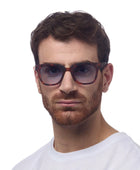 Okkia Giovanni Classic Havana & Blue Unisex Güneş Gözlüğü Mavi Lens